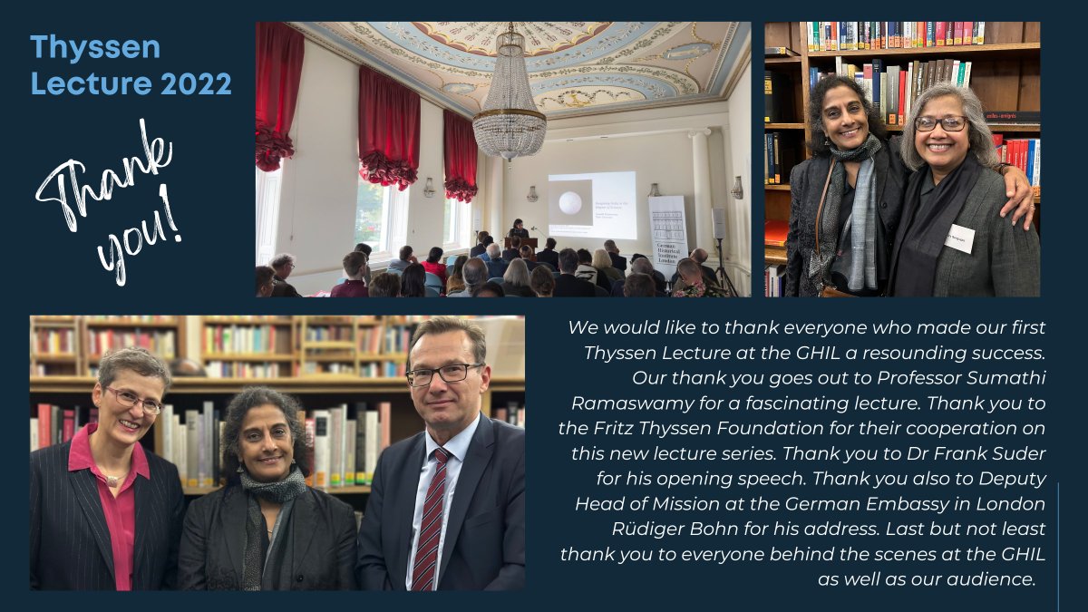 ghilondon's tweet image. It has been 1 month today since we hosted our first #ThyssenLecture and we would like to take this opportunity to thank everyone who made it possible and joined us at the GHIL last month!
 
For more information on the series: ghil.ac.uk/events/lecture….