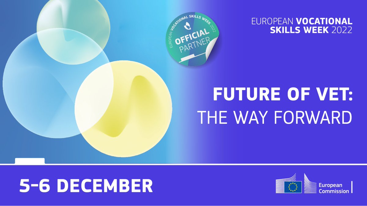 🗨️ Ready to discuss the future of vocational education?
🗓️ On 5-6 December <a href="/Cedefop/">EU_Cedefop</a>, our official partner, will present the findings of its recent work on the future of EU #VET.

For more info follow the link ➡️ europa.eu/!xGPBwp

#DiscoverYourTalent
#EUVocationalSkills