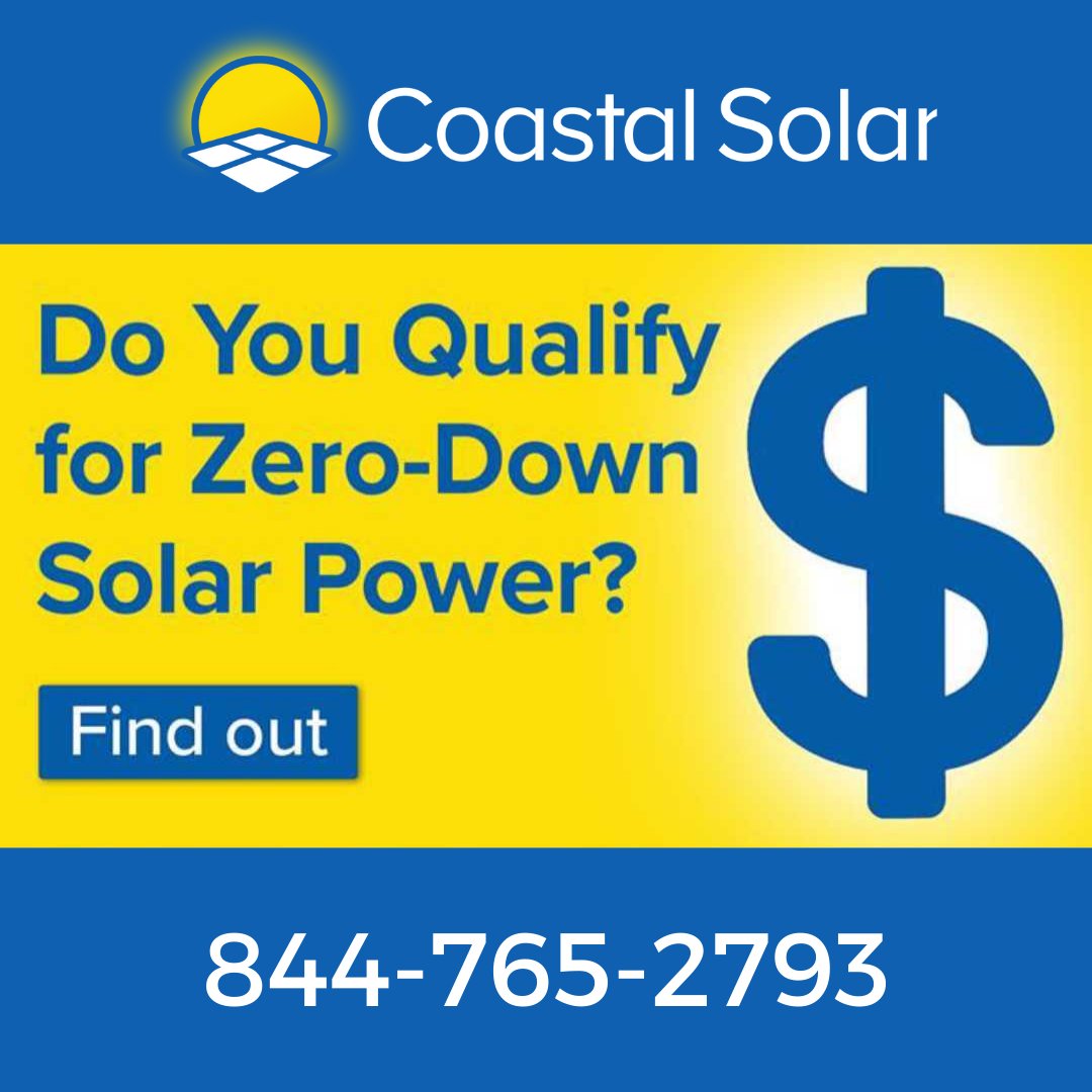 Call us today! 844-765-2793 
coastalsolar.com/solar-quote/
#doyouqualify #coastalsolar #solarpower #savemoney #cutcost