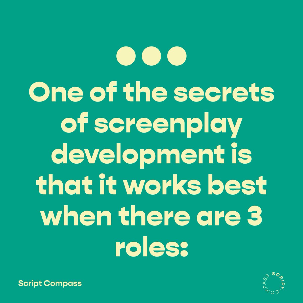 CompassScript's tweet image. Screenplay #development secrets 👀

#filmdevelopment #tvdevelopment #screenwriting #scriptdevelopment #scriptcompass #developmentexecutive #developmentsecrets