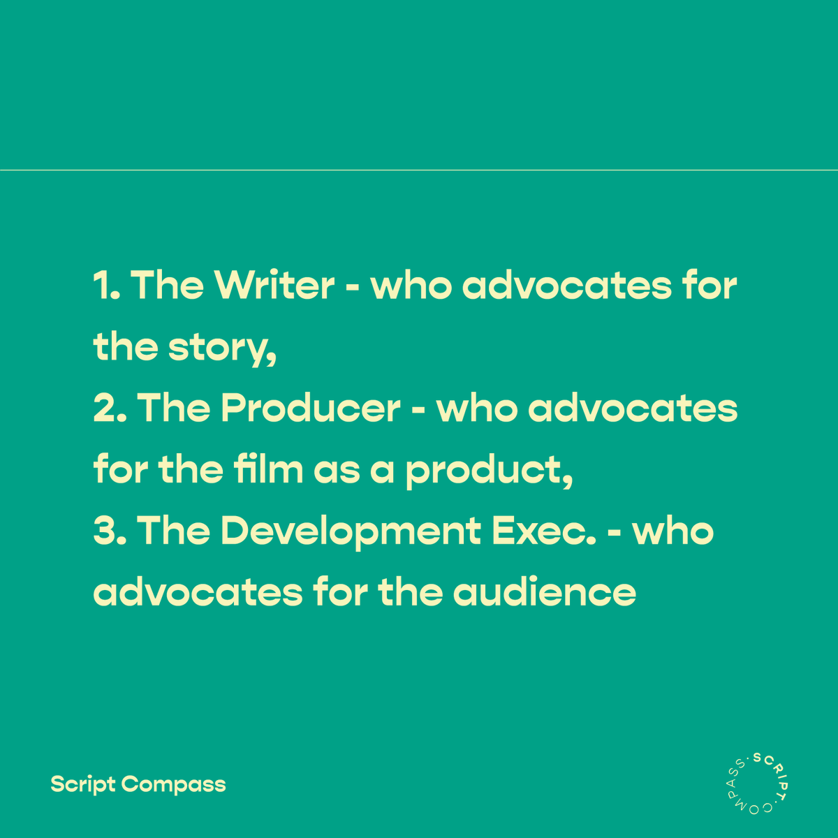 CompassScript's tweet image. Screenplay #development secrets 👀

#filmdevelopment #tvdevelopment #screenwriting #scriptdevelopment #scriptcompass #developmentexecutive #developmentsecrets