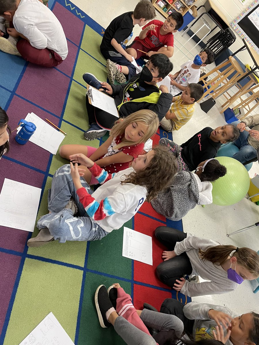 Erica__Beckett's tweet photo. Such a joy to listen to 3rd graders @LakeAnneES share their math thinking yesterday! Some students solved by multiplying, some by dividing and we explored how both can help us solve the same task #taskandshare #EcubedinAction https://t.co/YLGLAP44Og