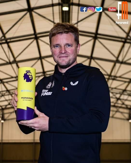 fansmeed's tweet photo. THE NEWCASTLE GAFFER. π€π€
Eddie Howe has been named the Premier League Manager of the Month (MOM) for October! π
#Fansmeed #Playlearnwin #Sportnews #Sportupdate #Football #Fotbol #Futball https://t.co/IoQvrGREEN