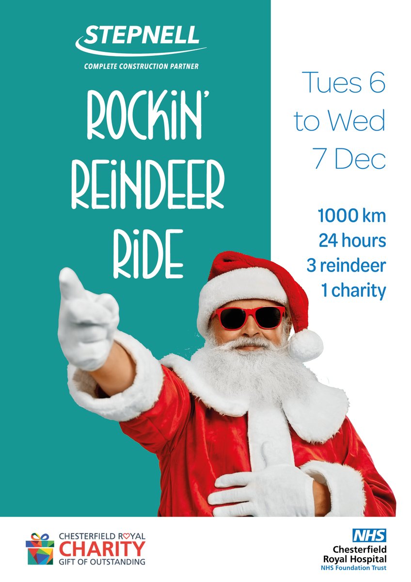 royalhospital's tweet photo. Stepnell's Rockin' Reindeer Ride - 6-7 December 2022

Santa needs YOU for his Rockin' Reindeer Ride! Come and power his reindeer to help him deliver presents...

Sign up here: https://t.co/QOPG5jxyMP https://t.co/ArDUhKFQwy