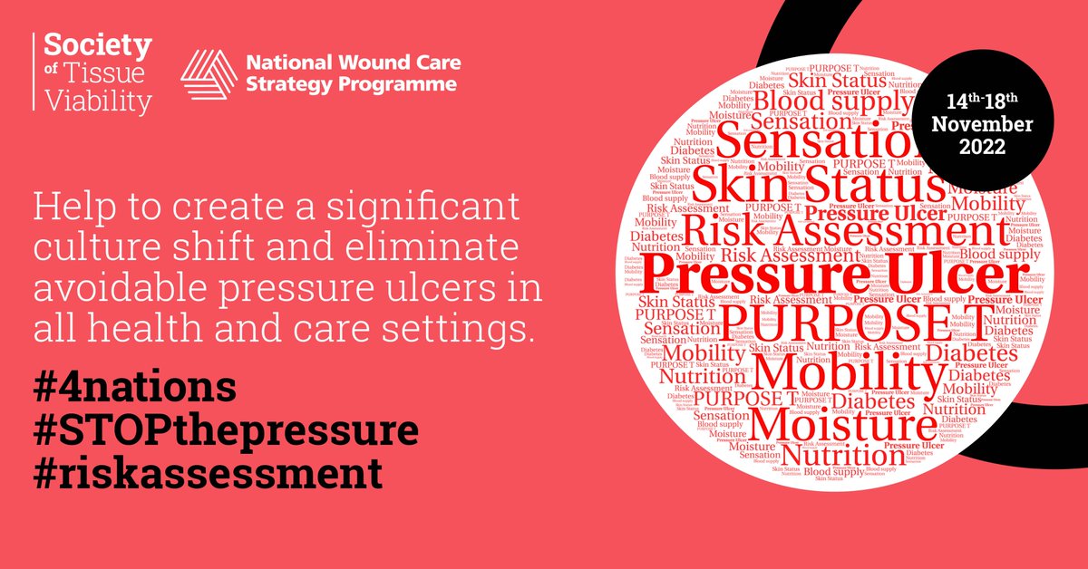 We can all make a difference to eliminate avoidable pressure ulcers in our care #STOPthepressure #4nations #riskassessment @Wye_QS @WyeValleyNHS