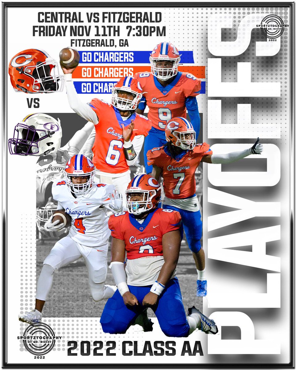 coachjocksample's tweet photo. Central Chargers Gameday
vs #1 Fitzgerald
📍 Jaycee Stadium, Fitzgerald
⏰7:30 PM
🎟️https://t.co/YWWDcuCncF…
Captains: #6 Flowers, #8 Heard , #9 Darden, #14 Hallman
Helmet: 🟠
Jersey: ⚪️
Pants: 🟠
#LetsRide #BeatFitzgerald #StewarshipScholarshipSportmanship
#RoadWarriors https://t.co/brUS2FGX8j