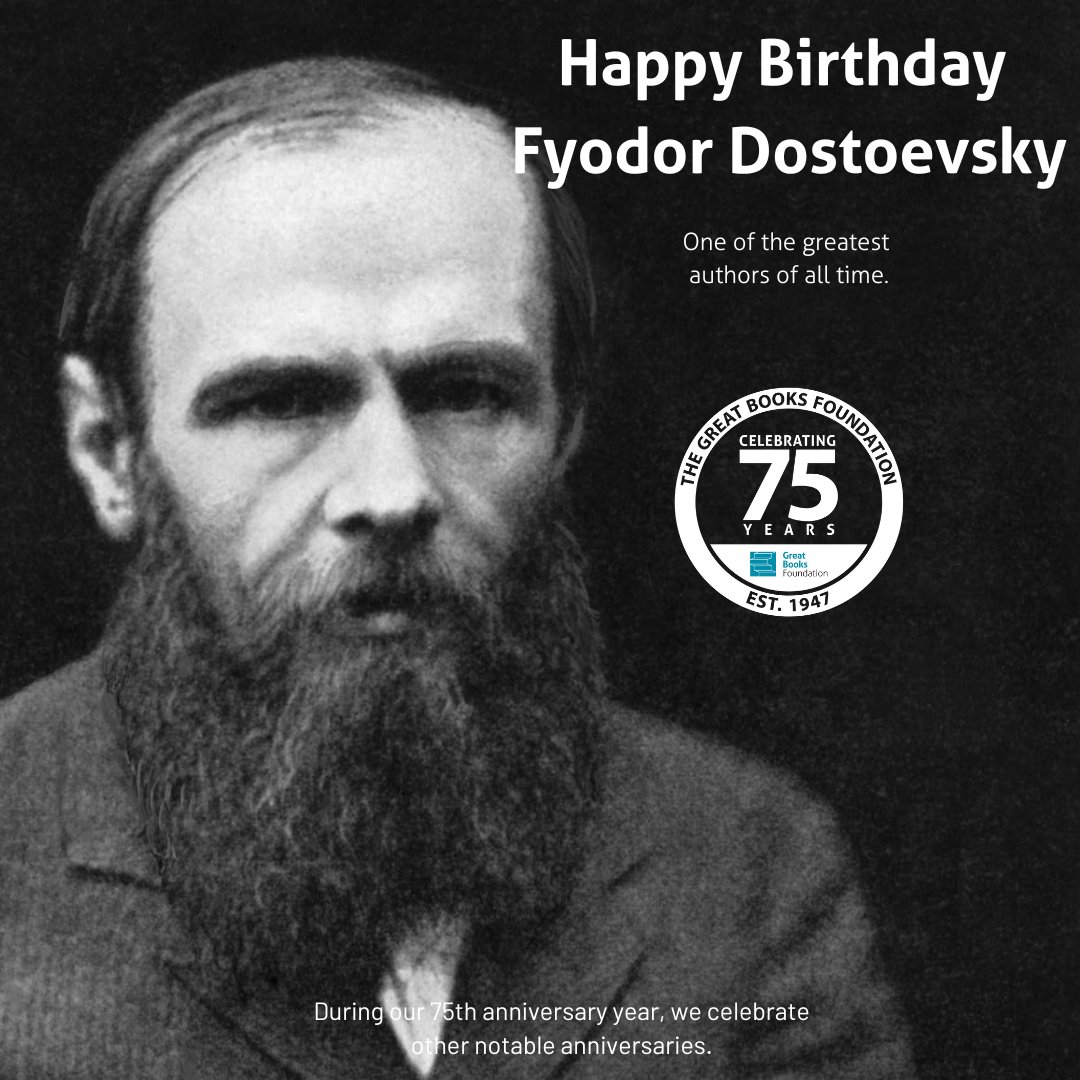 GreatBooksFnd's tweet photo. #Dostoevsky #GreatBooks #AuthorBirthday #SharedInquiry

What is YOUR favorite Dostoevsky work? Why? Please let us know! https://t.co/4nQlUjVJEl