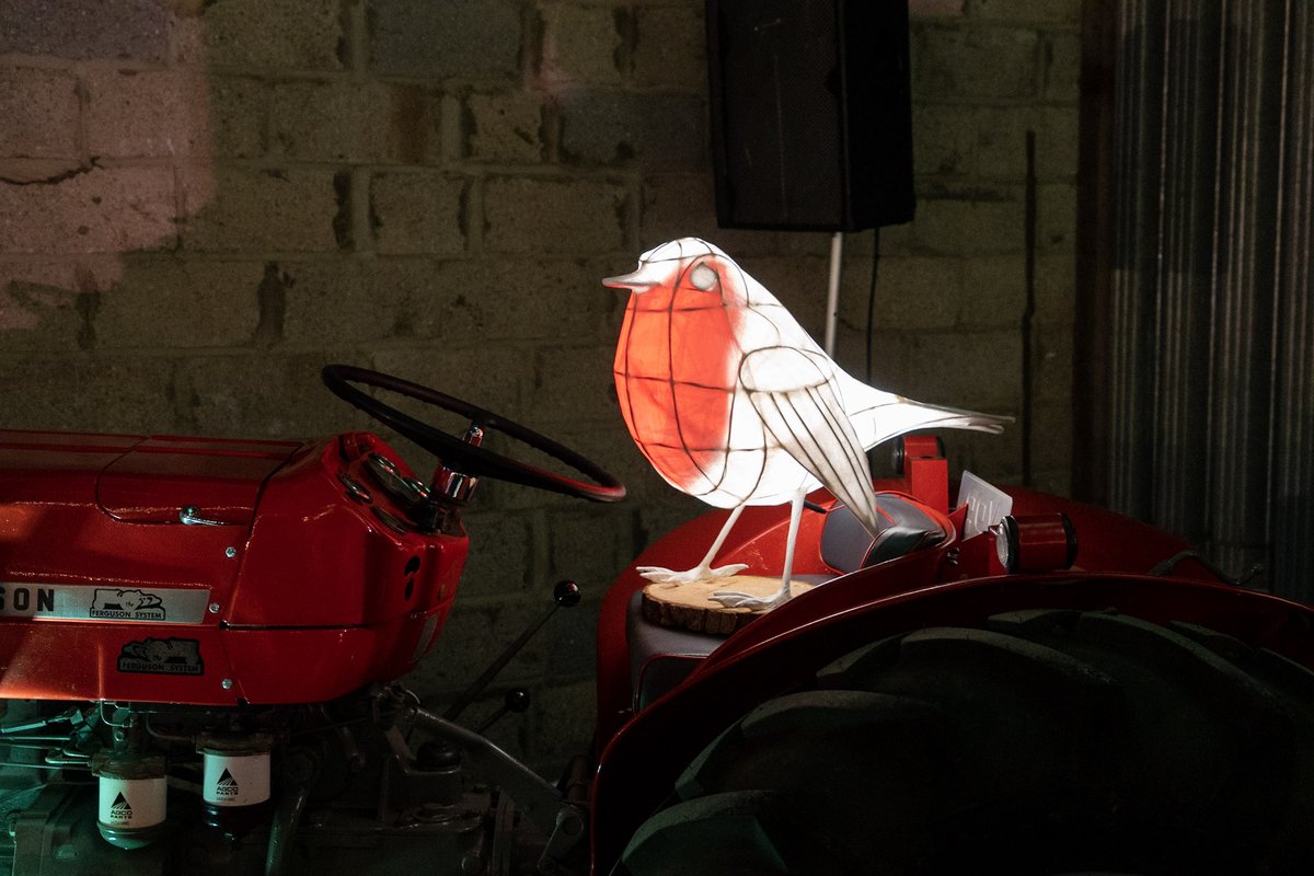 TLHlanterns's tweet photo. Cute photos of a new lantern Robin "driving" a beautiful tractor at West Grinstead &amp; District Ploughing &amp; Agricultural Society’s Annual Dinner, from last month. He is one of 3 Robins now at The Lantern House. Available for Christmas hire. #eventdecor #eventprops #lanterns https://t.co/rKbHCwCyXi