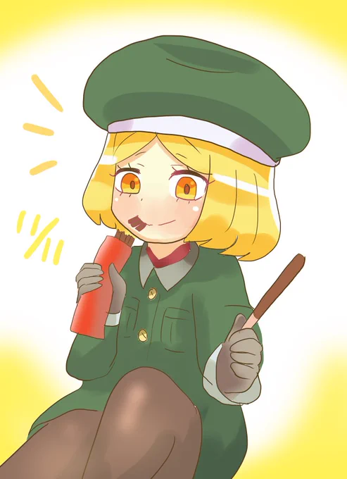 #1日1バニヤン #FGO  ポッキーをシェアしてくれるバニヤン 