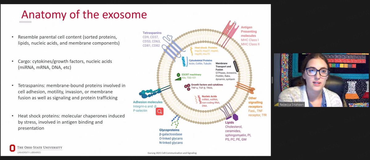 Vessel_Plus's tweet photo. 👏First speaker Ms. Rebecca Shaheen  is speaking!
 🏩Thomas J. Hund lab of The Ohio State University @OSUWexMed 
📝Foucus: In-vivo applications of the βIV-#spectrin/#CaMKII complex in #cell -cell communication following #cardiac stress.

🎯Topic: What are #exosomes? https://t.co/sRLeBVMH66