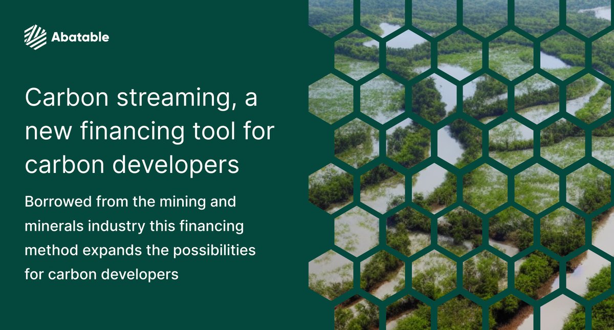 Carbon streaming (and royalty financing) enable carbon project developers to receive early stage capital to start new projects or expand the existing ones. How does it work, and what benefits does it bring? abatable.com/blog/carbon-st…