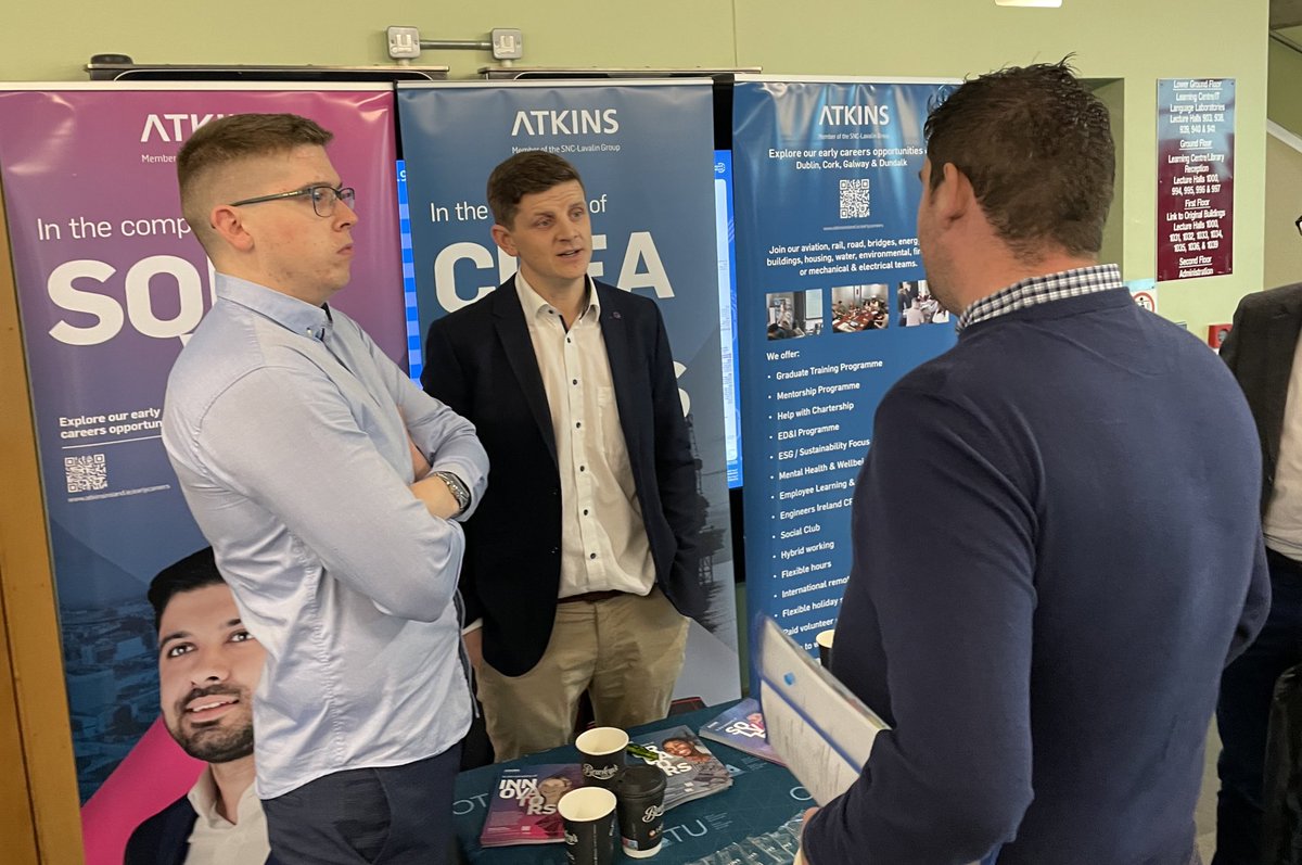 Brilliant to see some of the best #Construction companies in Ireland meeting some of the best #students in Ireland at the #Careers event on the <a href="/ATU_GalwayCity/">ATU Galway City</a> campus this morning. <a href="/ATUCareersGal/">ATU Galway Careers Office</a>