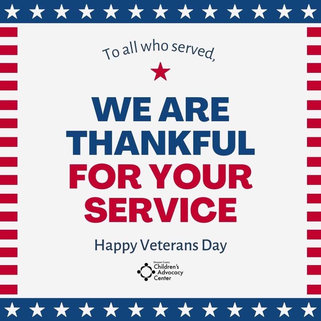 In observance of Veterans Day, the CAC will be closed with the exception of emergency cases. To all who served, we are thankful for your service. Happy Veterans Day!