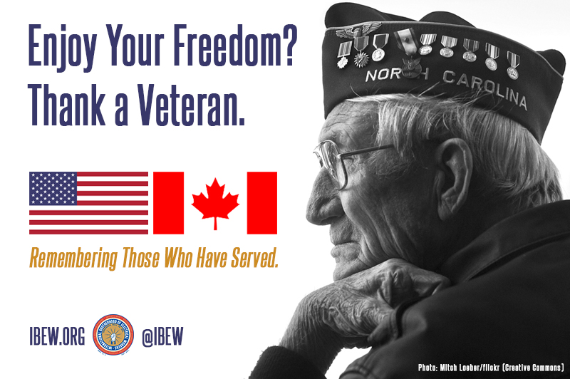 Enjoy your freedom? Thank a vet. #VeteransDay