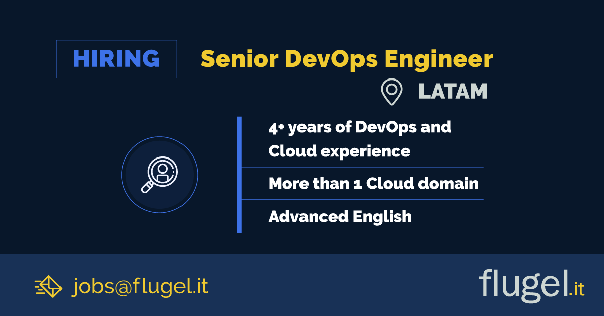 flugelit's tweet photo. We are #Hiring!🔎#SeniorDevOpsEngineer #Latam
Ready to be part of the team?😎
Don't miss the chance and apply here👇
https://t.co/hfAO8enA7p
 
#Hiring #OpenJobs #DevopsEngineerJobs #Careers #OpenPosition #Jobs #IT #CloudExperience https://t.co/9X2r6ny4Ey