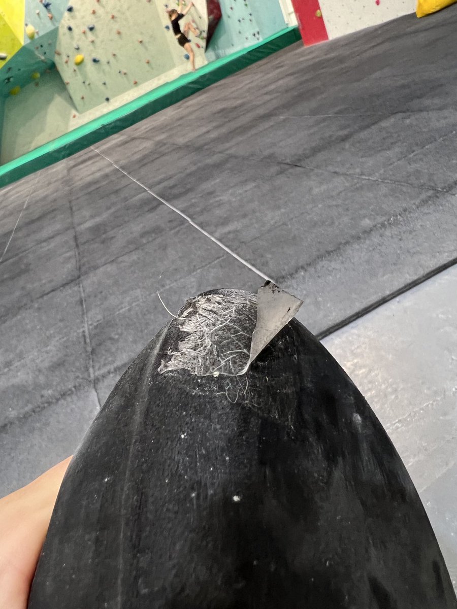 That awkward moment when your kid tries to kill you by sabotaging your climbing shoes with slippery tape 😅