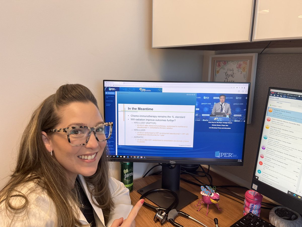 Dr. Estela Rodriguez (@latinamd) on Twitter photo Who said you can’t listen to a lecture while in clinic? Taking a master class on #SCLC from <a href="/StephenVLiu/">Stephen V Liu, MD</a> #CFS40 #lungcancer cancer <a href="/gotoPER/">PER</a> lectures going on now. <a href="/tisdrey/">Tisdrey Torres, APRN, AOCNP</a> #lcsm Who said you can’t listen to a lecture while in clinic? Taking a master class on #SCLC from <a href="/StephenVLiu/">Stephen V Liu, MD</a> #CFS40 #lungcancer cancer <a href="/gotoPER/">PER</a> lectures going on now. <a href="/tisdrey/">Tisdrey Torres, APRN, AOCNP</a> #lcsm