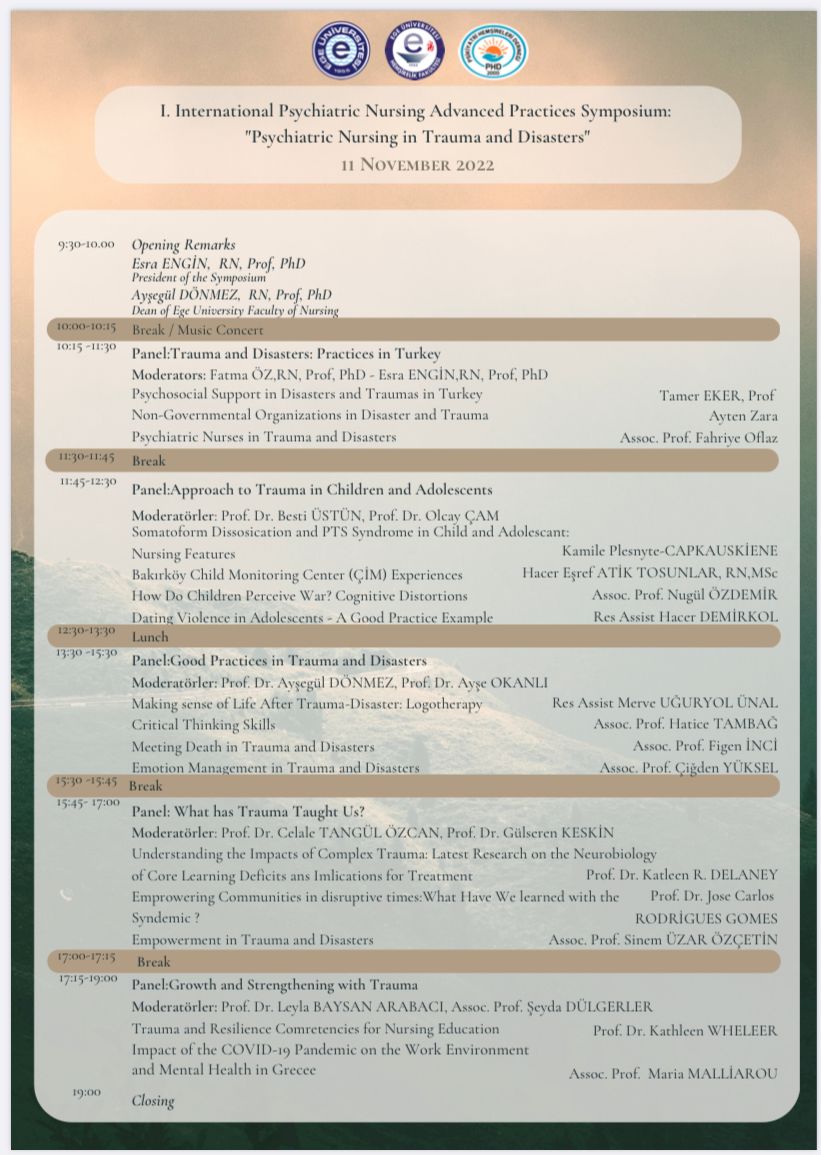 theeddstudy's tweet photo. Very interesting presentations &amp; discussion aroun nursing practices from international peers across the globe at the International Psychiatric Nurses Advanced Practices Symposium - "Psychiatric Nursing in Trauma and Disasters" online today by @UniversiteEge #egeüniversitesi https://t.co/xSGx2n8ttE