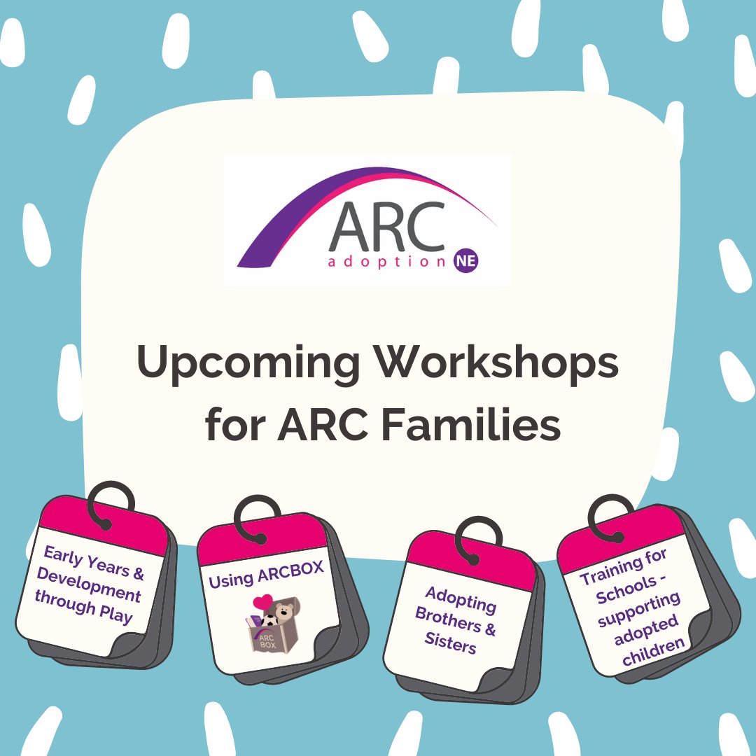 arcadoptionne's tweet photo. We have a range of workshops coming up for ARC families, & for our adopters in various stages of the adoption process.
Please head to our website for more details & booking: https://t.co/ra68AG1LjH
#AdoptionTraining #adoptionsupport #adoptionNorthEast #postadoptionsupport https://t.co/JxiDwqqy2c