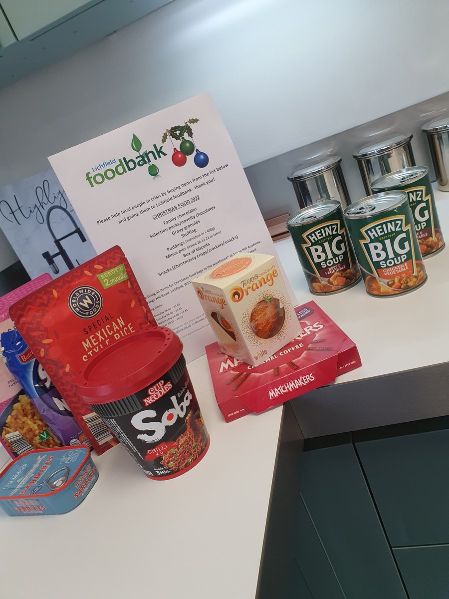 DONATIONS | this Christmas will be a difficult one for many people across the UK and our local area. 

This will be our third year collecting for <a href="/Lichfoodbank/">Lichfield foodbank</a> 

We are attempting to fill a whole kitchen with food products

#foodbankchallenge #foodbankdonations #FoodBankFriday