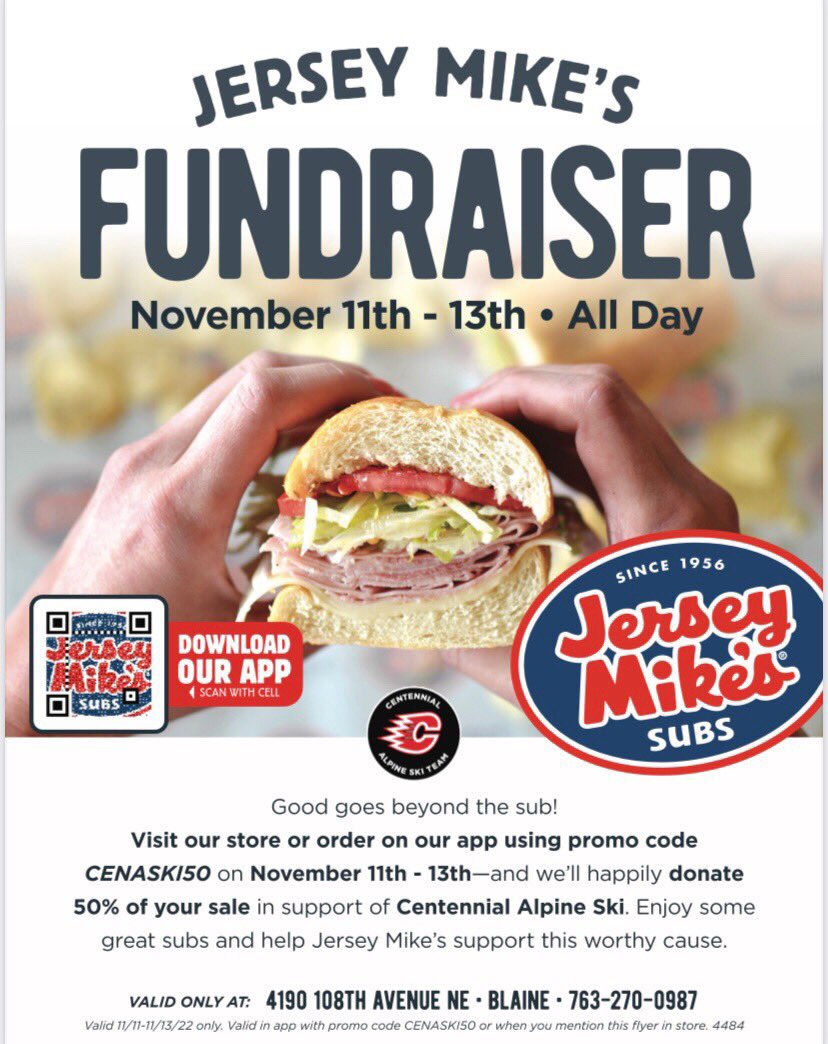 centennialalpi1's tweet photo. Today - Sunday!   Order for you, friends and family.   Make sure to place CENASKI50 in app order.  
@CentCougs @CentCougsFB @CentennialFans @CentCougVball https://t.co/fsd263NIjv
