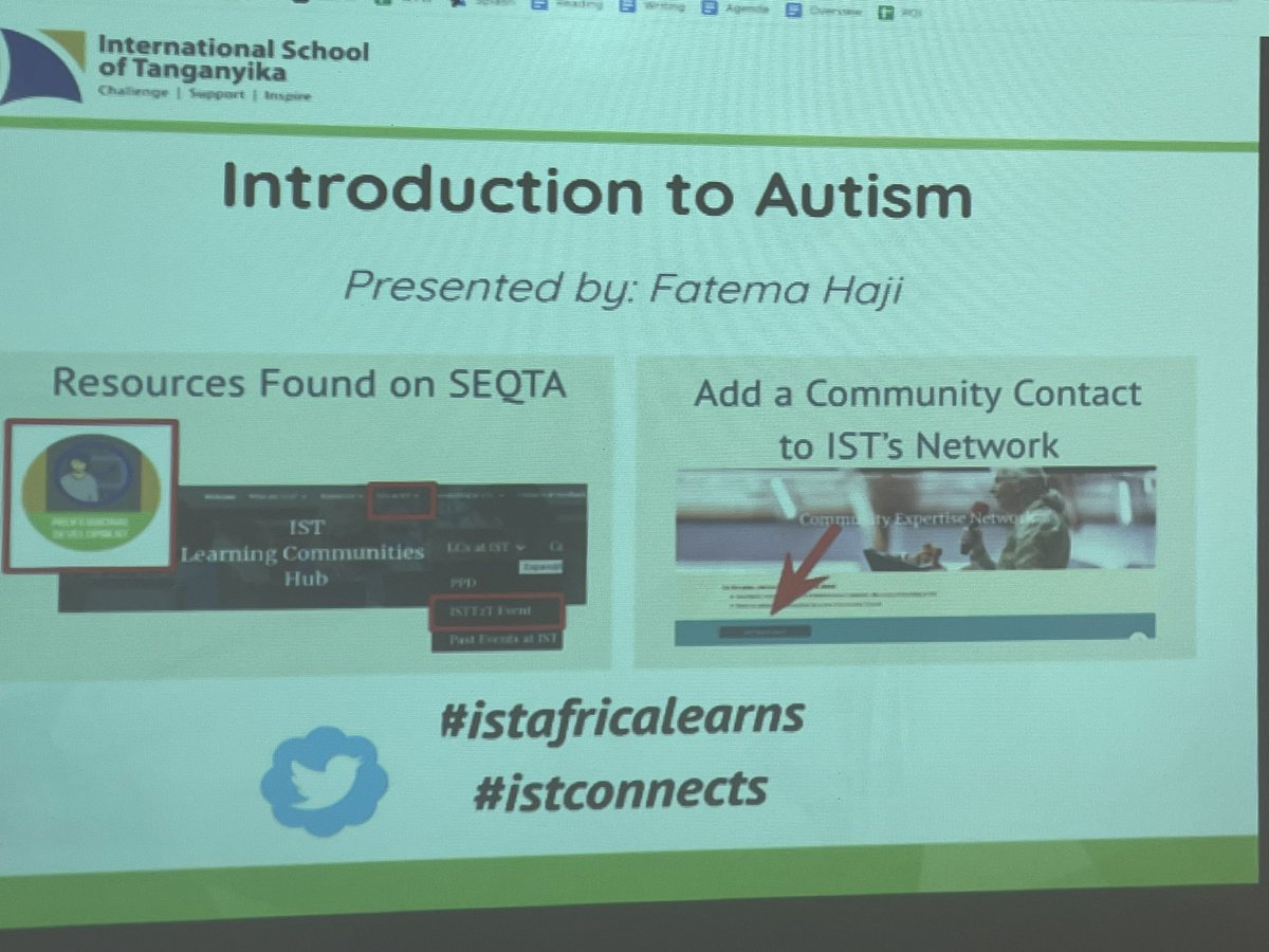 Enjoyed sharing my knowledge with colleagues today! Aiming to create a shared understanding of Autism when working with children. #istafricalearns #istconnects