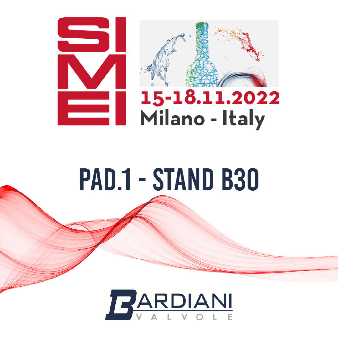 [BARDIANI EVENT]  Dal 15 al 18 novembre potrai incontrarci a SIMEI, l'evento dedicato al mondo delle macchine per l'enologia ed imbottigliamento. Ti aspettiamo al pad. 1 stand B30.  #simei2022 #bebardiani #wine #valves #beer #winery #industry  #bardianicare #peoplebeyondvalves