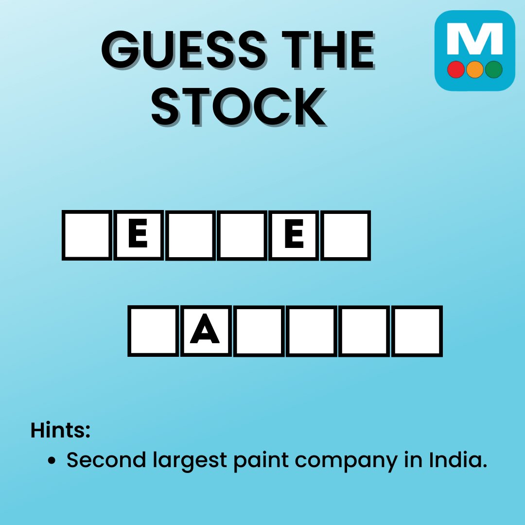 Marketsmojo's tweet photo. Can you guess this stock?
Comment below your answer
For more - https://t.co/5pNOs0kmTM
#Guessthestock #stockstowatch #stocks #stockmarketindia #nifty #investing #nse #finance #guessingingame #newguess #market #sensex #trading #MarketsMojo https://t.co/GBx0hODspz