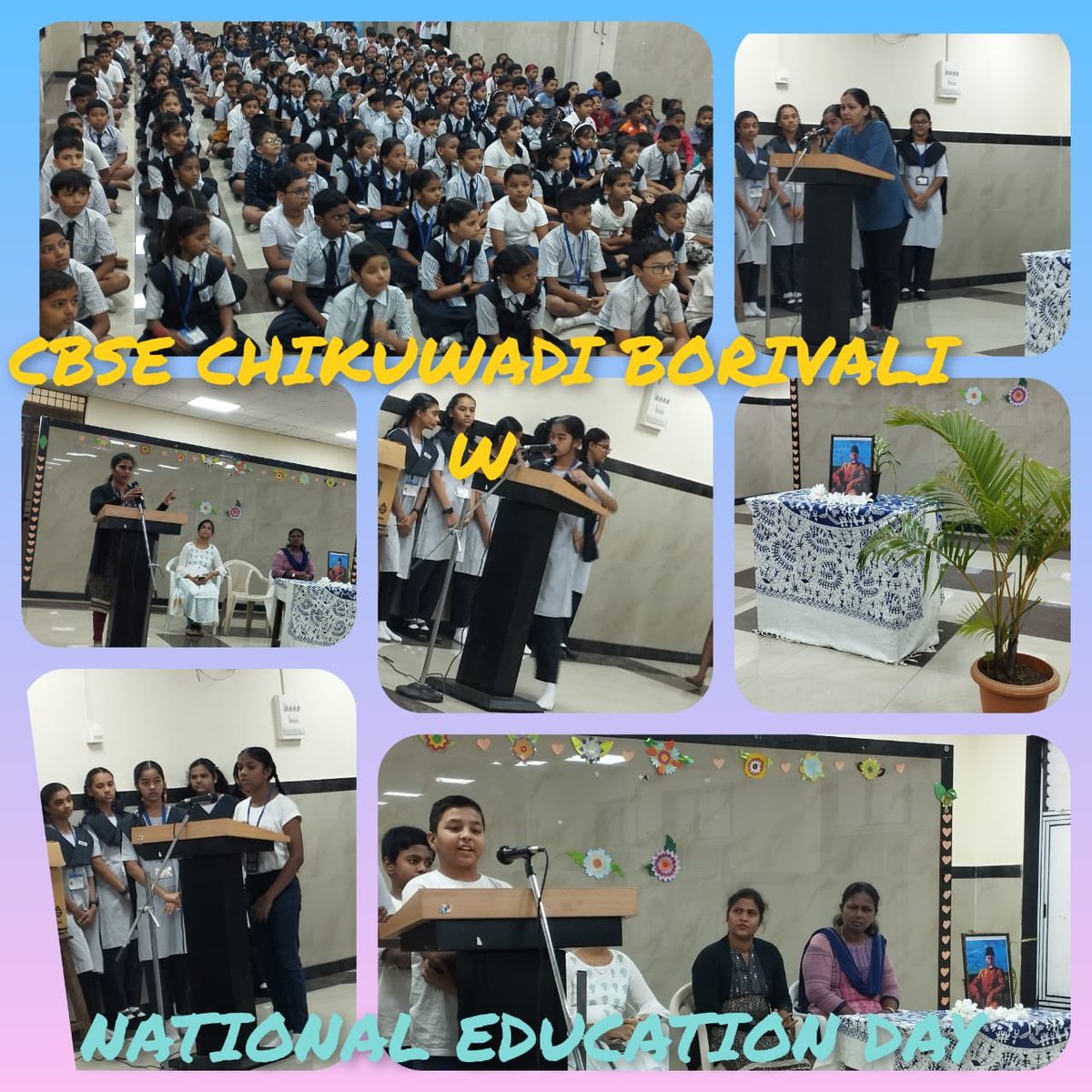 MPS CBSE CHIKUWADI celebrated Education Day  # objectives of Education # Self Reliance # Empowerment # Serving Community # Serving Nation