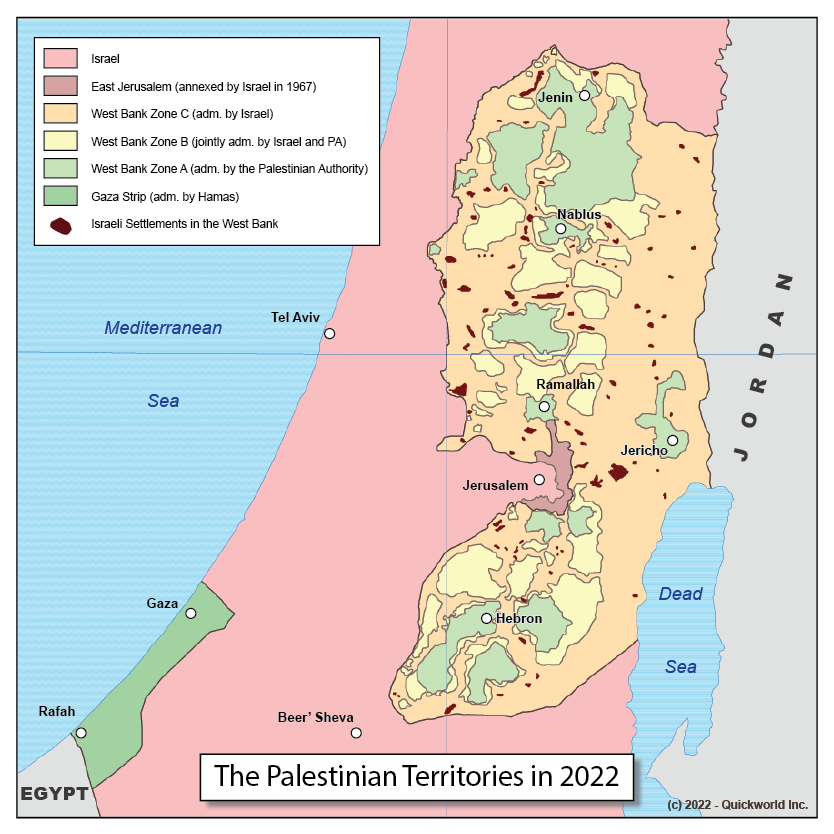 QuickworldEn's tweet photo. Quickworld's Map of the day: Enjoy new map everyday!
Today's map: The West Bank in 2022
Check more details on https://t.co/2nBMuOBshS
#Quickworld #mapoftheday #geography #maps #Palestinian #territories #conflict #MiddleEast https://t.co/uzpIpZw5iv