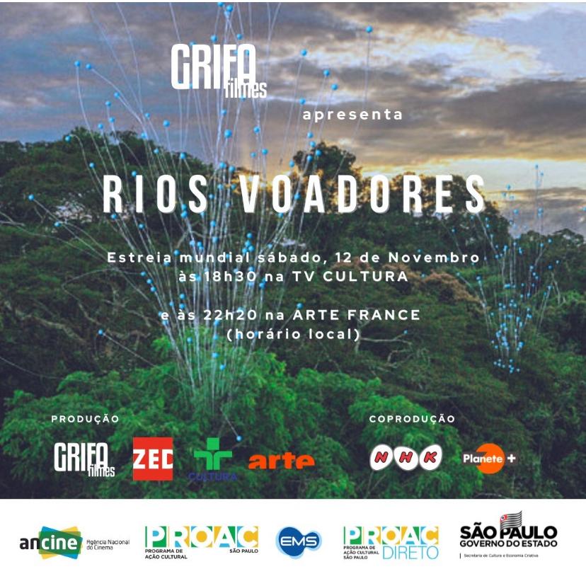 Marina Silva (@marinasilva) on Twitter photo Não deixe de assistir, amanhã (12), às 18h30, na <a href="/tvcultura/">TV Cultura</a>, o documentário "Rios Voadores",
que têm origem na floresta amazônica, atravessam a América do Sul e transportam mais água do que o maior rio do mundo, o Amazonas. Não deixe de assistir, amanhã (12), às 18h30, na <a href="/tvcultura/">TV Cultura</a>, o documentário "Rios Voadores",
que têm origem na floresta amazônica, atravessam a América do Sul e transportam mais água do que o maior rio do mundo, o Amazonas.