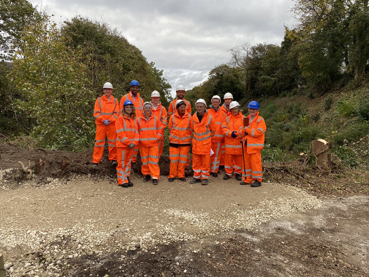Excellent site visit with community reps from <a href="/moseleyforum/">Moseley Forum</a> <a href="/moseleyinbloom/">Moseley in Bloom</a> <a href="/FionaAMoseley/">Fiona Adams</a> Regen group and residents to see progress on #moseleyvillage station with <a href="/VolkerFitzUK/">VolkerFitzpatrick</a> <a href="/WMRailExecutive/">West Midlands Rail Executive</a> Hoardings are going up and will be decorated by <a href="/artsalloverthep/">Arts All Over the Place</a> It’s happening!