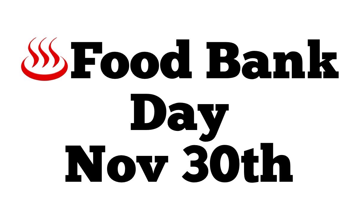 ♨️Food Bank Day is 30th Nov You can help by…. 🥘giving to your local food bank ⭐️helping out 💰donating to @TrussellTrust More info at linktr.ee/foodbankday 🙏🏼 please share this using #FoodbankDayNov30