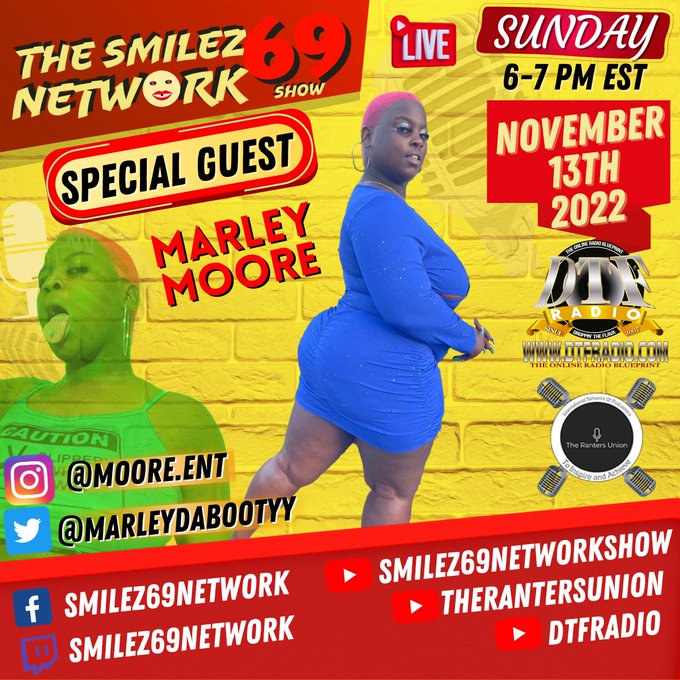 Award Winning Adult Star, Director/Producer &amp; CEO @marleydabootyy will be live on the @smilez69network<a href="/tag/producer"class="tags"><span>#producer</span></a><a href="/tag/ebony"class="tags"><span>#ebony</span></a><a href="/tag/bossbabe"class="tags"><span>#bossbabe</span></a><a href="/tag/podcast"class="tags"><span>#podcast</span></a><a href="/tag/sexualit"class="tags"><span>#sexualit</span></a>