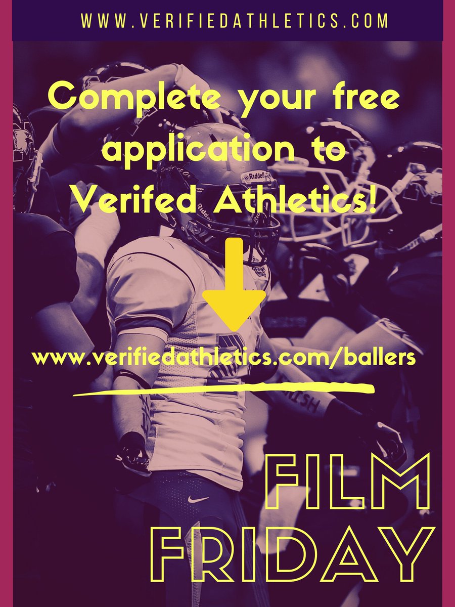 Ver_Athletics's tweet photo. Prospects: Drop that film and apply to Verified Athletics to boost your recruitment today!
#verifiedathletics #football #collegefootball #highschoolfootball #trusttheprocess #verified #sports #athlete #recruiting #competeincollege #scholarship #NCAA #NCAAfootball #free https://t.co/c6x8GebGTa
