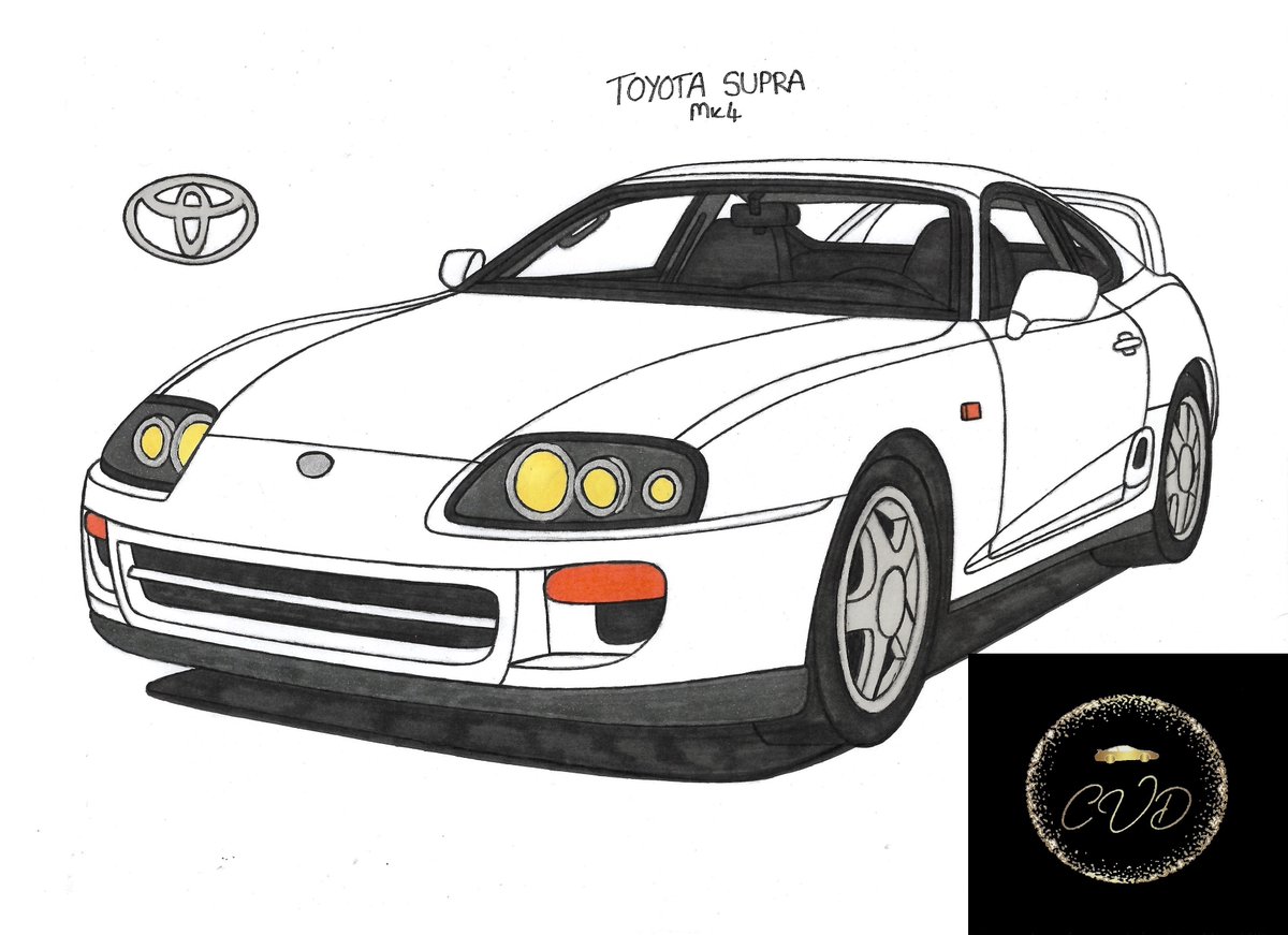 Hi all, the first of today's drawings in my all new series Mainstream Coupes 1953-2003, is the next gen Supra. #toyotauk #toyotasupra #toyotasupramk4 #toyotacars #toyotauk