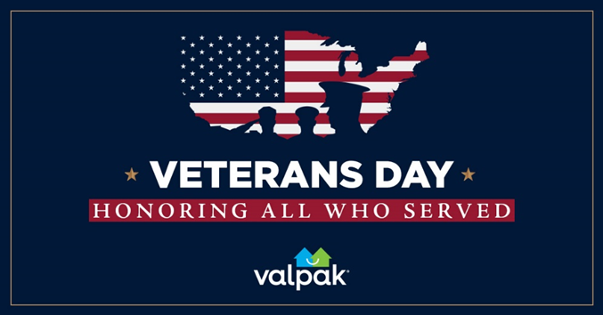 CValpak's tweet photo. Thank you, veterans! Valpak celebrates the brave men and women who have served our country. #VeteransDay https://t.co/vuf2C8U81d
