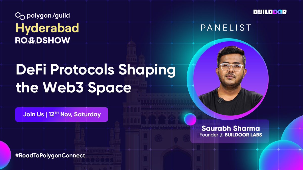 buildoorxyz's tweet photo. ๐ฃ Activating DeFi among masses is the need of an Hour โณ
Our Prima Buildoor @TheYoungDoer will share his views on DeFi alongside a Rockstar panel @YourstrulyVish @kiransoho @web3panther
Moderated by @0xAishwary ๐
Come, say us GM @GuildHyderabad ๐
@0xPolygon #AdOptWeb3 ๐๐ https://t.co/T9DRkjhg8V