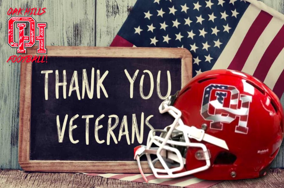 <a href="/OakHillsFootba1/">Oak Hills Football</a> would like to thank all Veterans for your service. <a href="/BenSolaita/">Ben Solaita</a> <a href="/CoachSmith1044/">Scott Smith</a> <a href="/CoachLocklear/">Keith Locklear</a> Thank You!