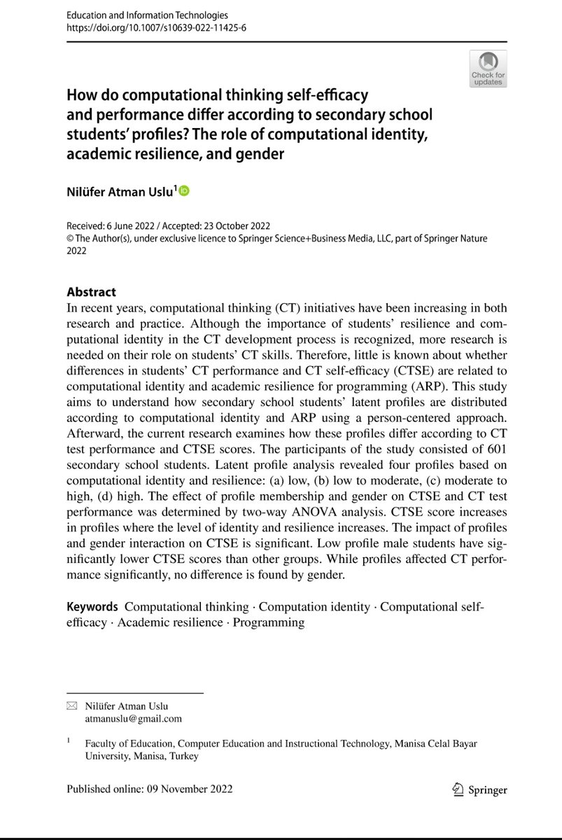 Yeni makalem, bilgi işlemsel düşünmede kimlik ve yılmazlık degiskenlerine göre örtük profil analizi uzerine..