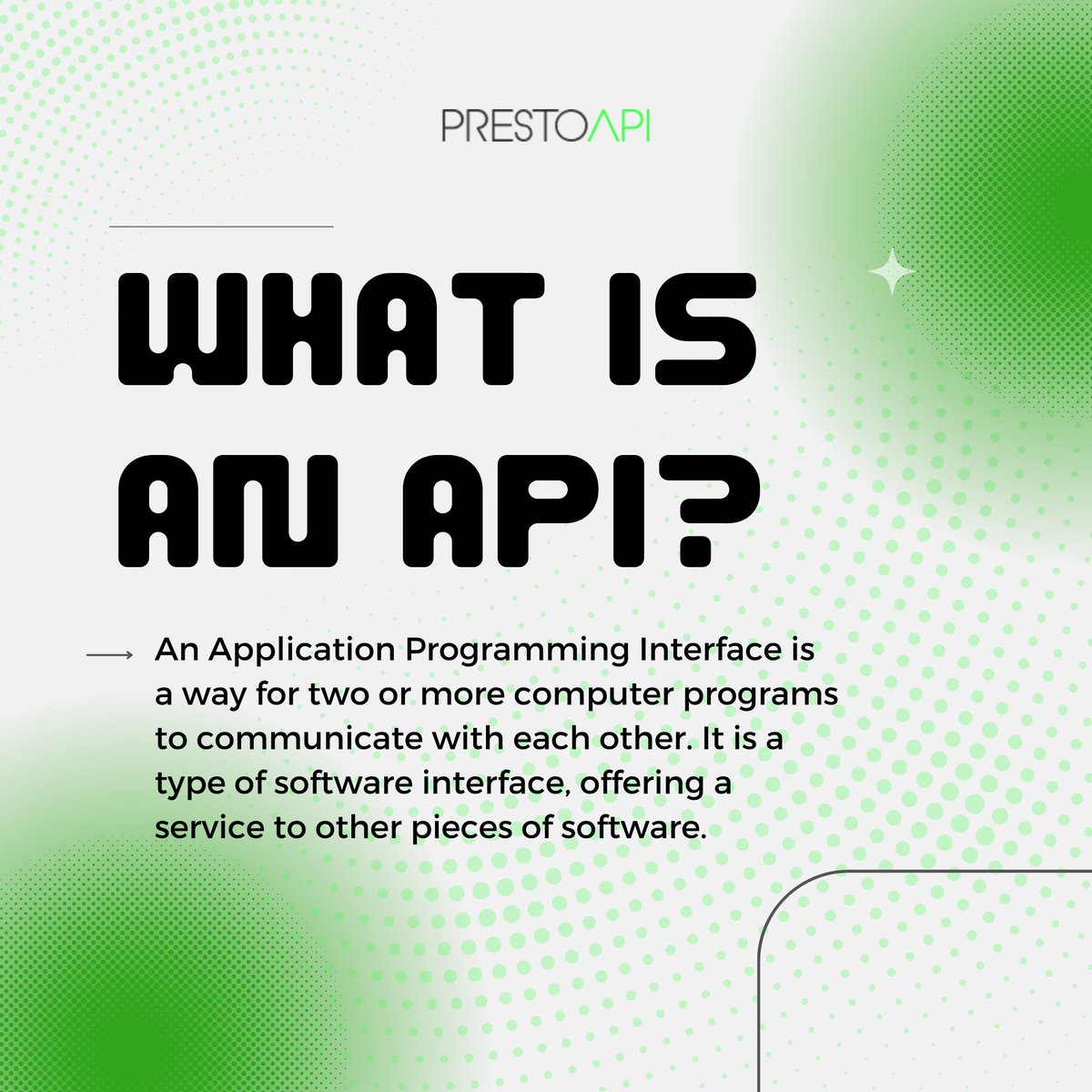 PrestoApi's tweet image. RESTful API is an interface that two computer systems use to exchange information securely over the internet. Get your RESTAPI in 10 minutes or less when you create it with PrestoAPI!
💻PrestoAPI.com
#prestoapi #websitedevelopment #appdevelopment #codingtips #nocodetool