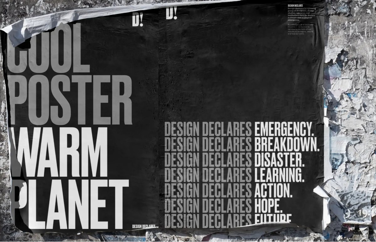 typeroom_eu's tweet photo. #climatecrisis There is no design on a dead planet! Go to the website #designdeclares & join the movement
⚡️
https://t.co/4uPKy2YqRK
⚡️
#graphicdesign #design #creativeindustry
#communicationdesign #DeclareClimateEmergency
#typeroom #typeroom4climate https://t.co/y9TDukuM11
