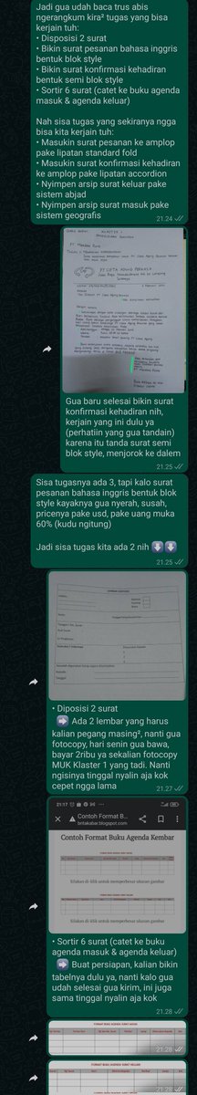 Format buku agenda kembar