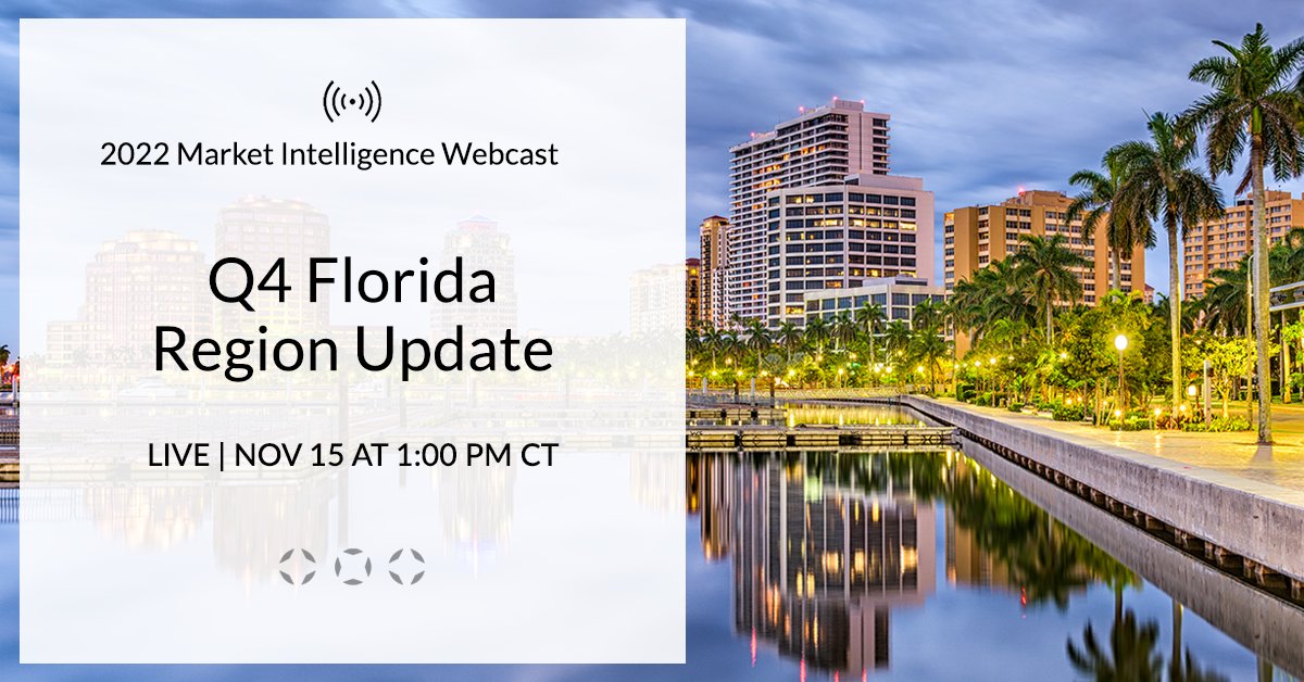 JoshHicks08's tweet photo. After a year of exceptional demand, Florida #multifamily operators faced a weaker Q3. How will performance in the Sunshine State continue to adjust in key apartment metros? Hear the data-packed market discussion on Nov. 15. Register now! https://t.co/Po5jYj6uht https://t.co/A1AJbjl3o9