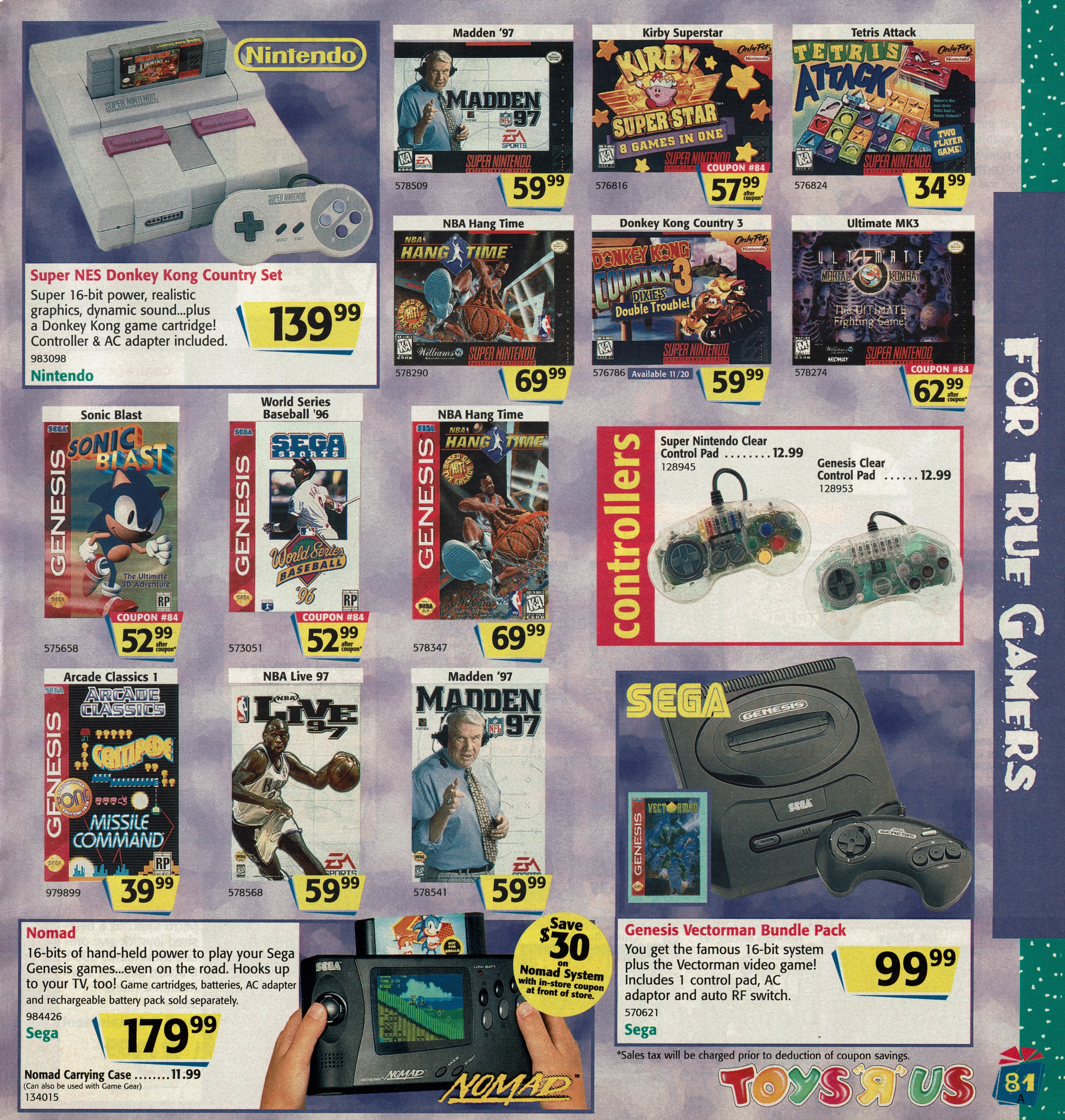 Toys r us video games deals