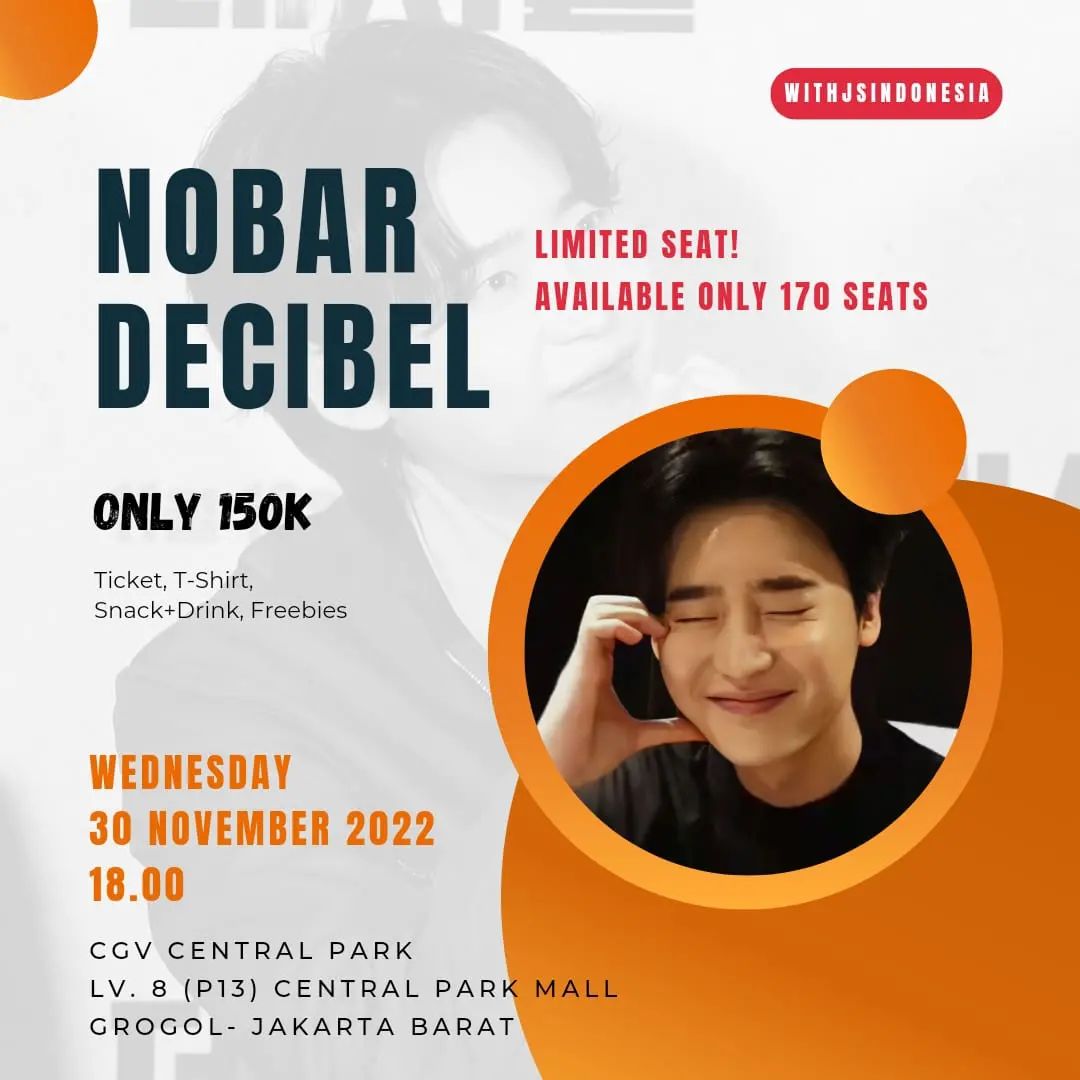 MyLeeJongSuk2's tweet photo. Hurry...buy your ticket now!

NOBAR #Decibel #LeeJongSuk

©️@withjsindonesia https://t.co/luS9Bt3MPf