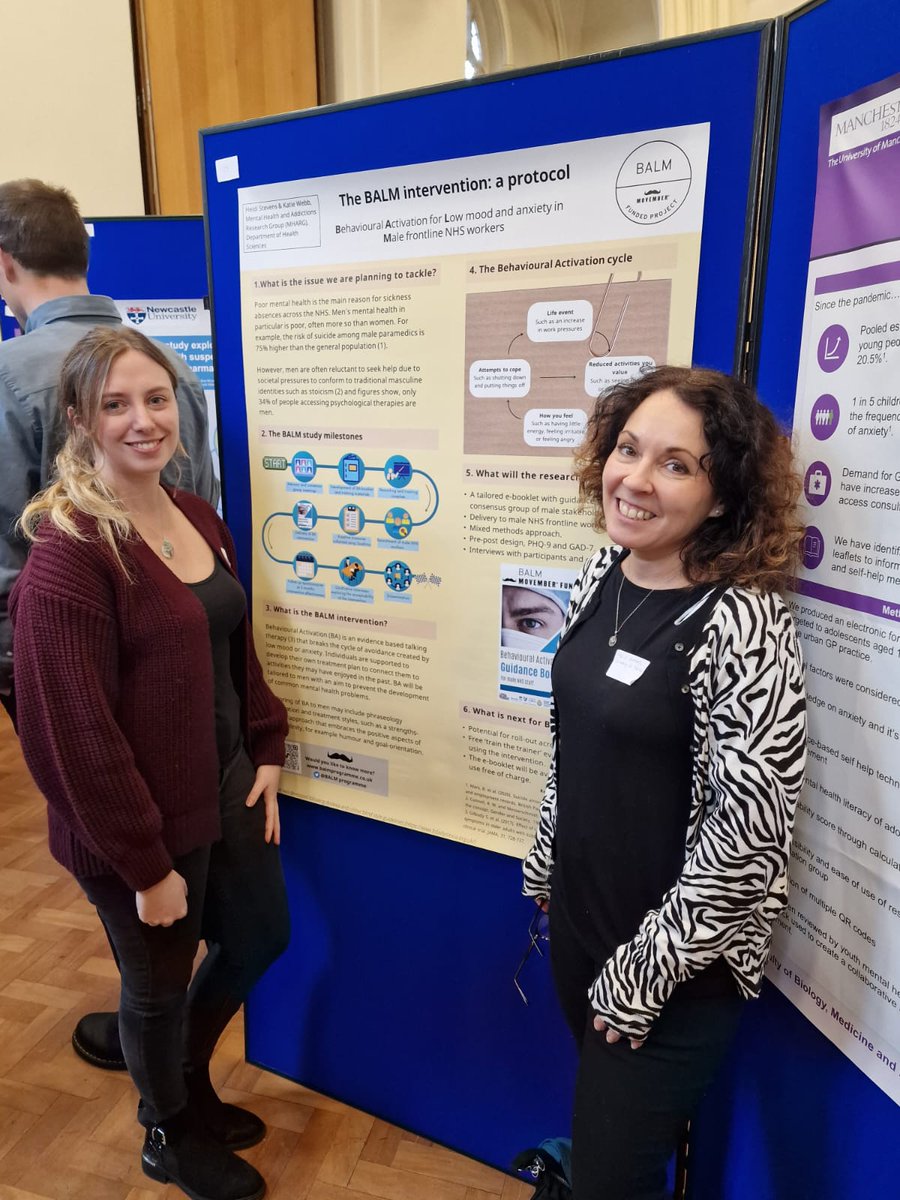 BALMprogramme's tweet photo. BALM researchers at the #SAPCNorth Conference yesterday! @sapcacuk. #Movember2022
@UniOfYork @HealthSciYork @HullYorkMed @KeeleUniversity @TEWV @NWAmbulance @YSTeachingNHS https://t.co/DeHUc4uHks
