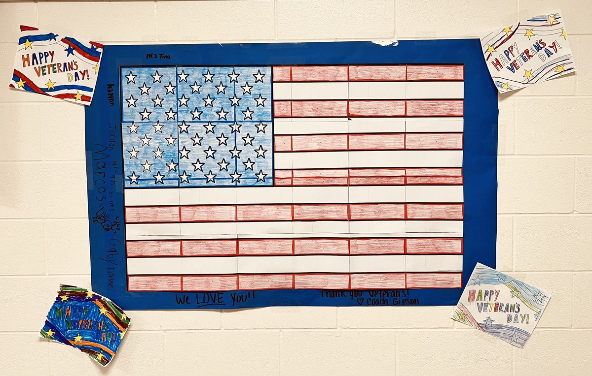 Happy Veterans Day from Ms. Gipson’s FAC class at Jarrell High School!