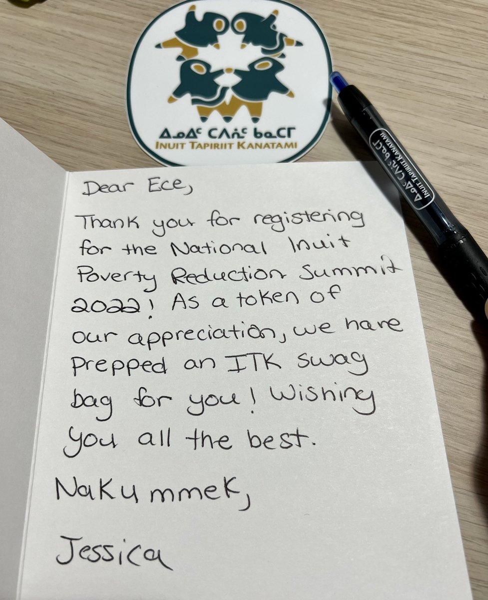 emyanardag's tweet photo. Thank you @ITK_CanadaInuit for their efforts to send me these gifts, from Canada to Turkey. I am very proud to have attended to “National Inuit Poverty Reduction Summit 2022” which helped me get very meaningful infos for my PhD dissertation! 🙏🏾 https://t.co/8W2tTd3hGH