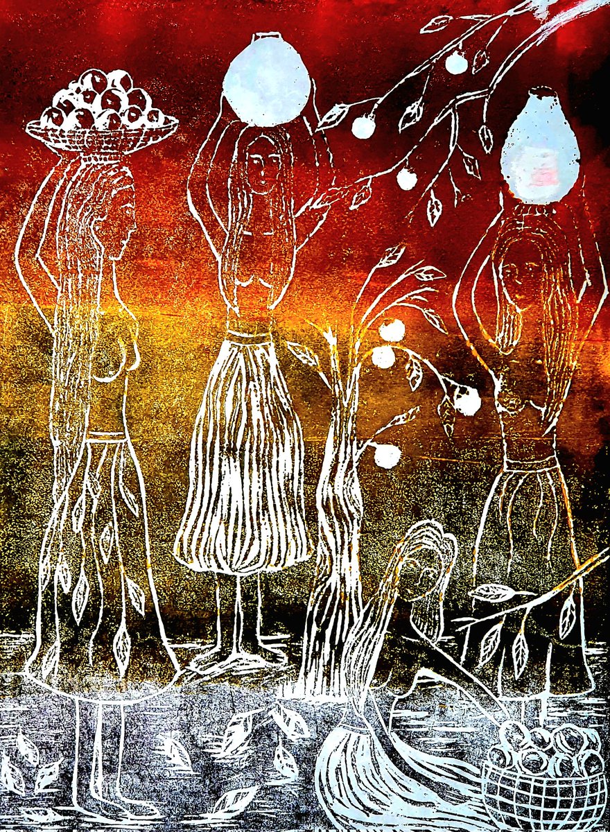 Kristalsujeong's tweet photo. ใ AUTUMN LADIES
: ECO-NOMADISM N.22110036 ใ
woodcut print on paper, Hanji
#woodcut #print #Hanji #koreanpaper #autumn #fall https://t.co/H62ZFWoetW